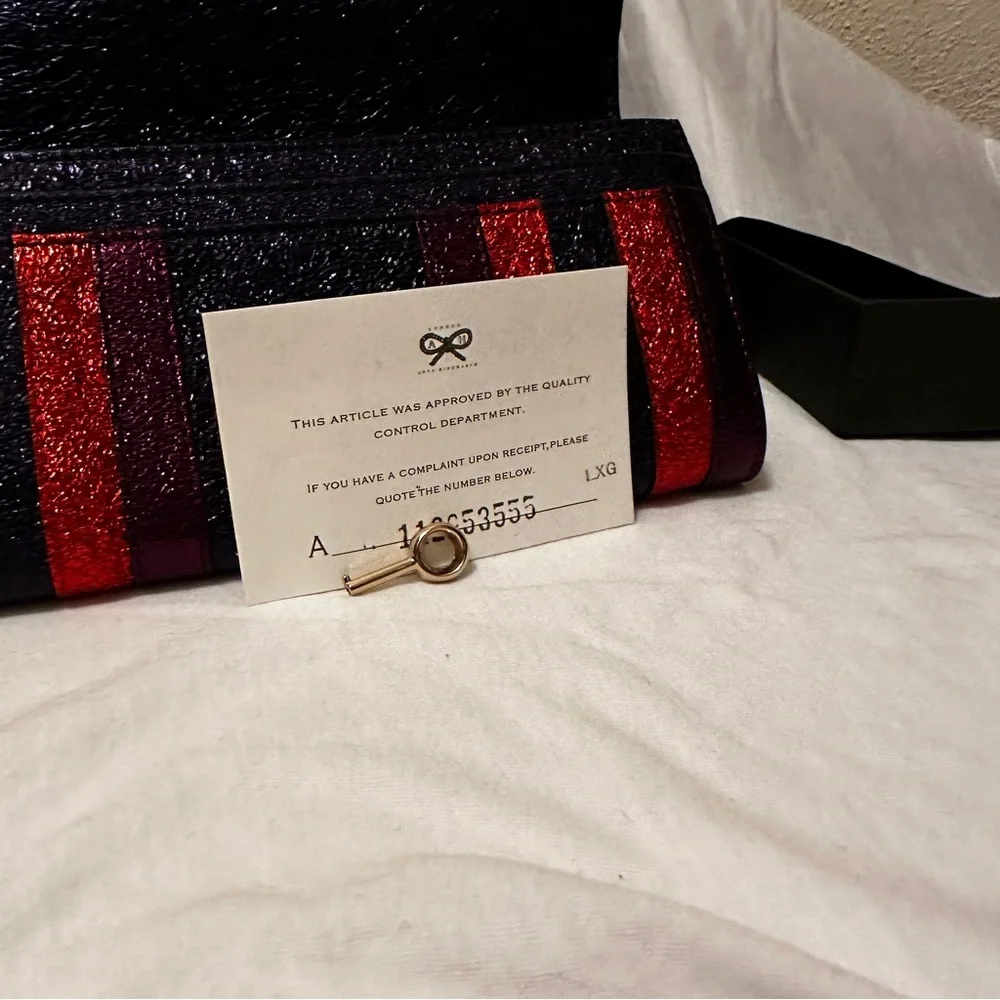 Anya Hindmarch Metallic Multicolor Ceramic Effect Leather Continental Wallet - Picture 9 of 14